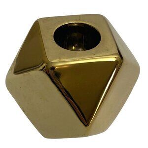 Rosanna Taper Candle Holder Lumiere Gold Ceramic